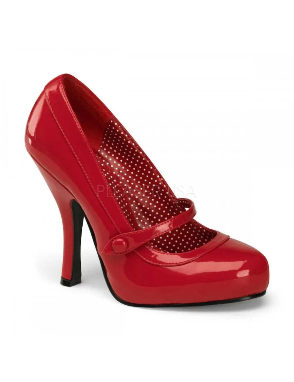 Pleaser USA Shoes Escarpins Chic Rouge Vernis & Bride PLEASER