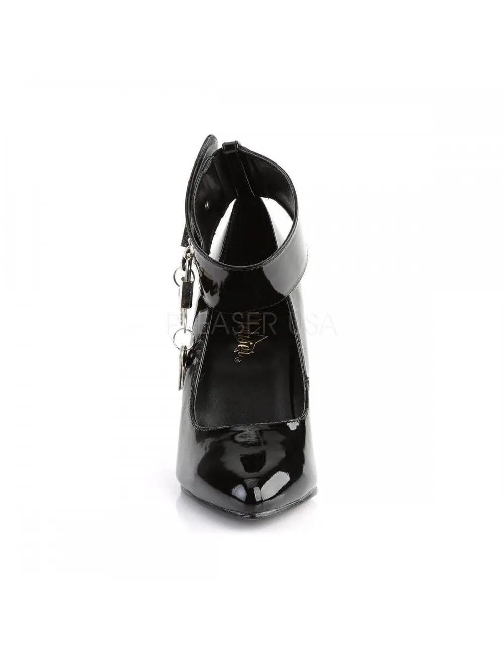 Pleaser USA Shoes Escarpins Fetish Noirs Vernis Cadenas Pleaser – Image 2