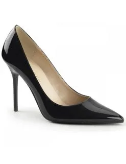 Pleaser USA Shoes Escarpins Noir Verni Talons Aiguilles Classique PLEASER