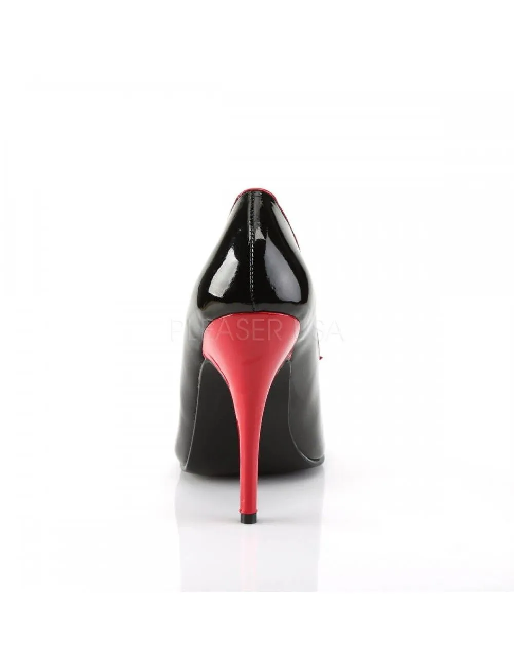 Pleaser USA Shoes Escarpins Open Toes Talon Hauts Noirs Et Rouges Pleaser – Image 4