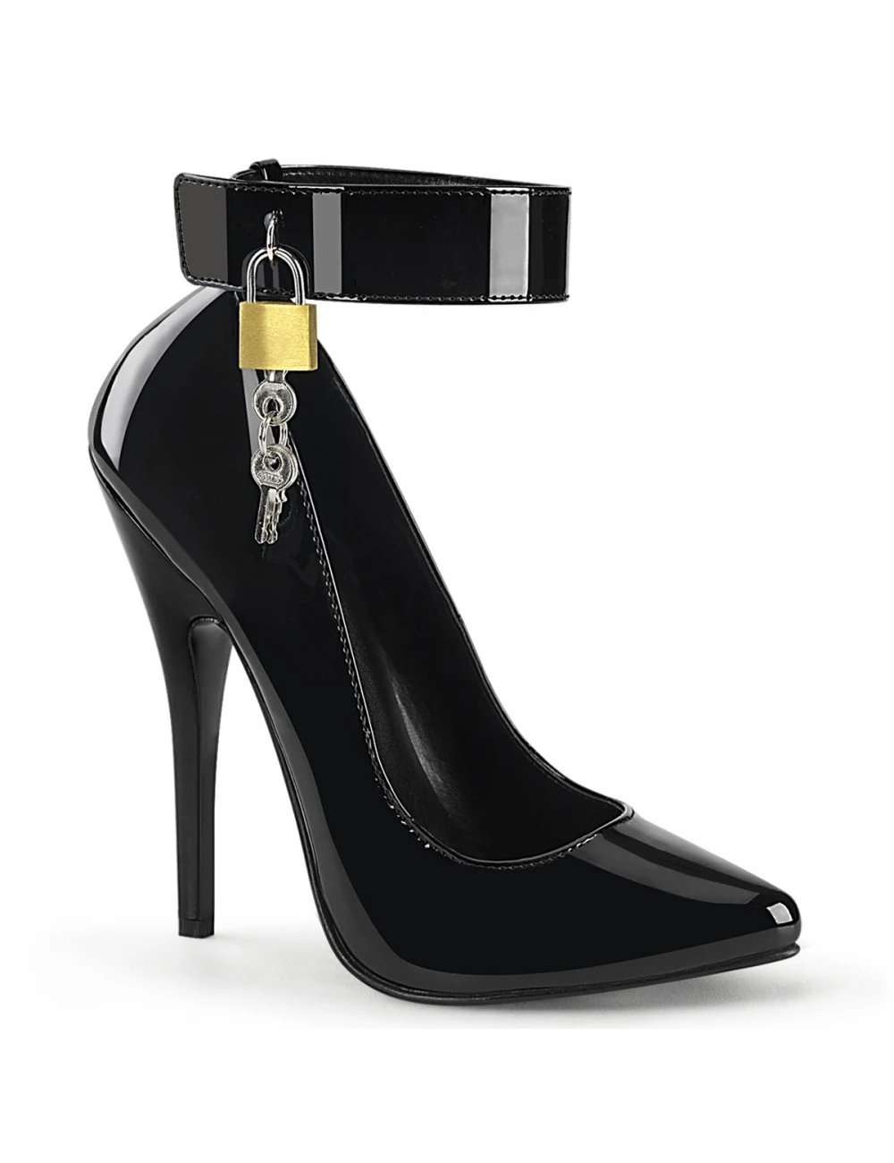 Pleaser USA Shoes Escarpins Talon Aiguille Cadenas Domina Pleaser