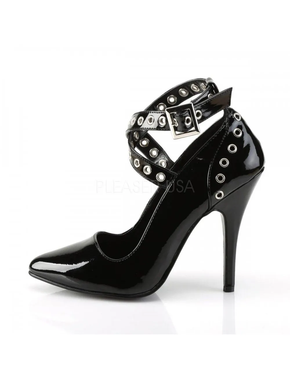 Pleaser USA Shoes Escarpins Talons Hauts Noir Sangles Réglables Pleaser – Image 3