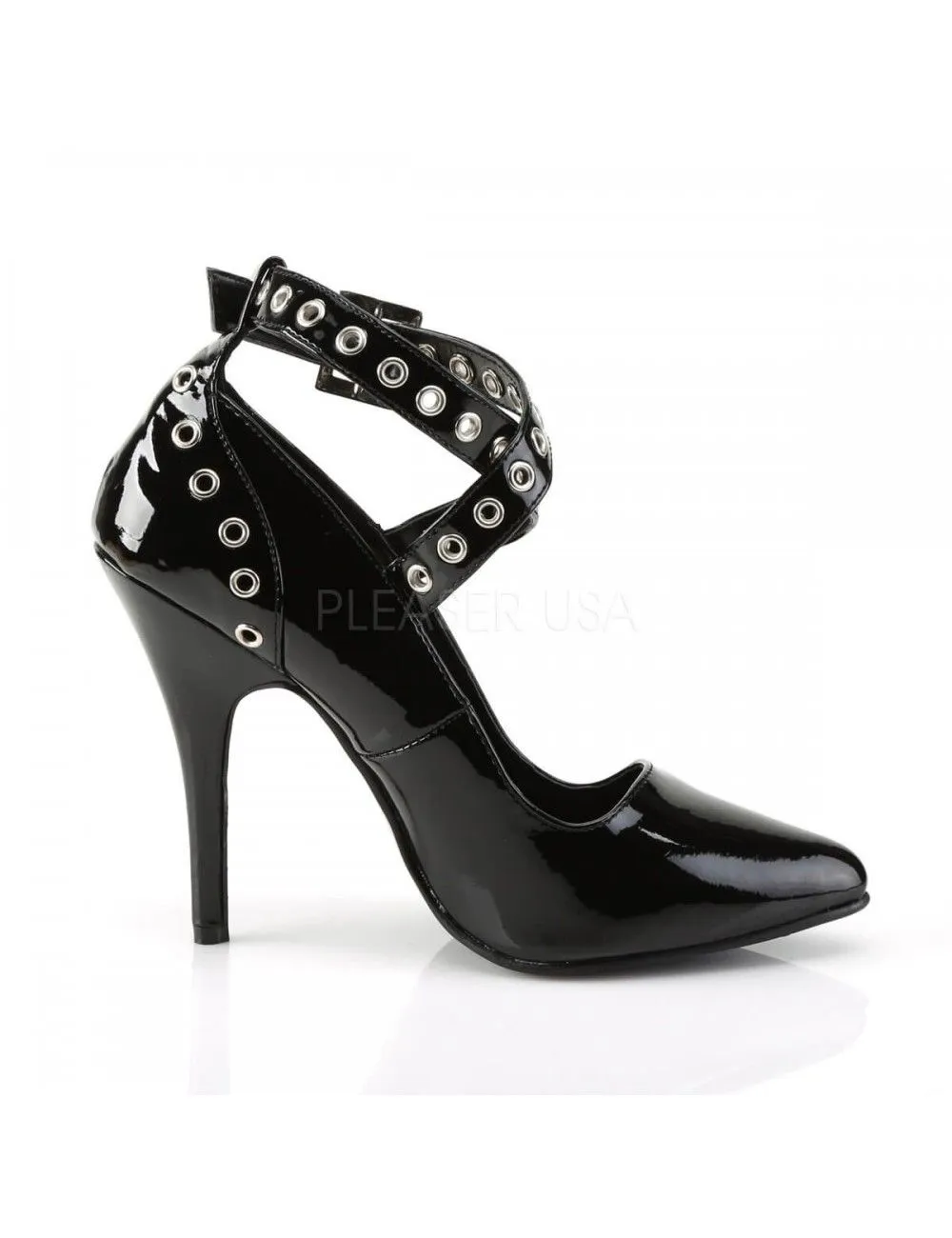 Pleaser USA Shoes Escarpins Talons Hauts Noir Sangles Réglables Pleaser – Image 5