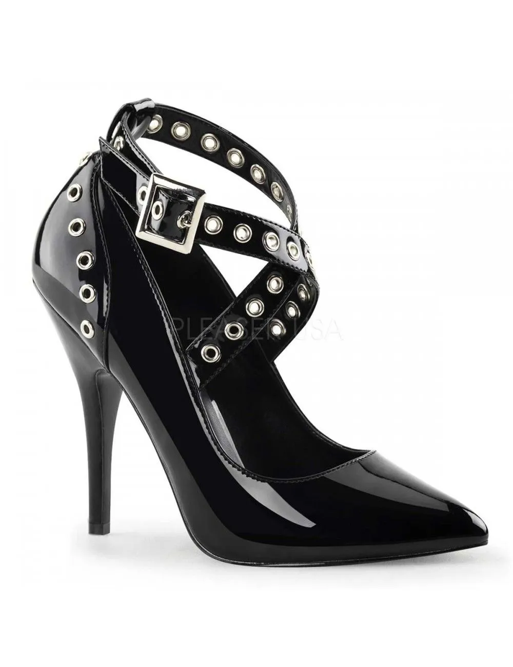 Pleaser USA Shoes Escarpins Talons Hauts Noir Sangles Réglables Pleaser
