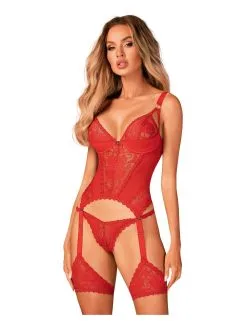 Obsessive Lingerie Guêpière Belovya Rouge