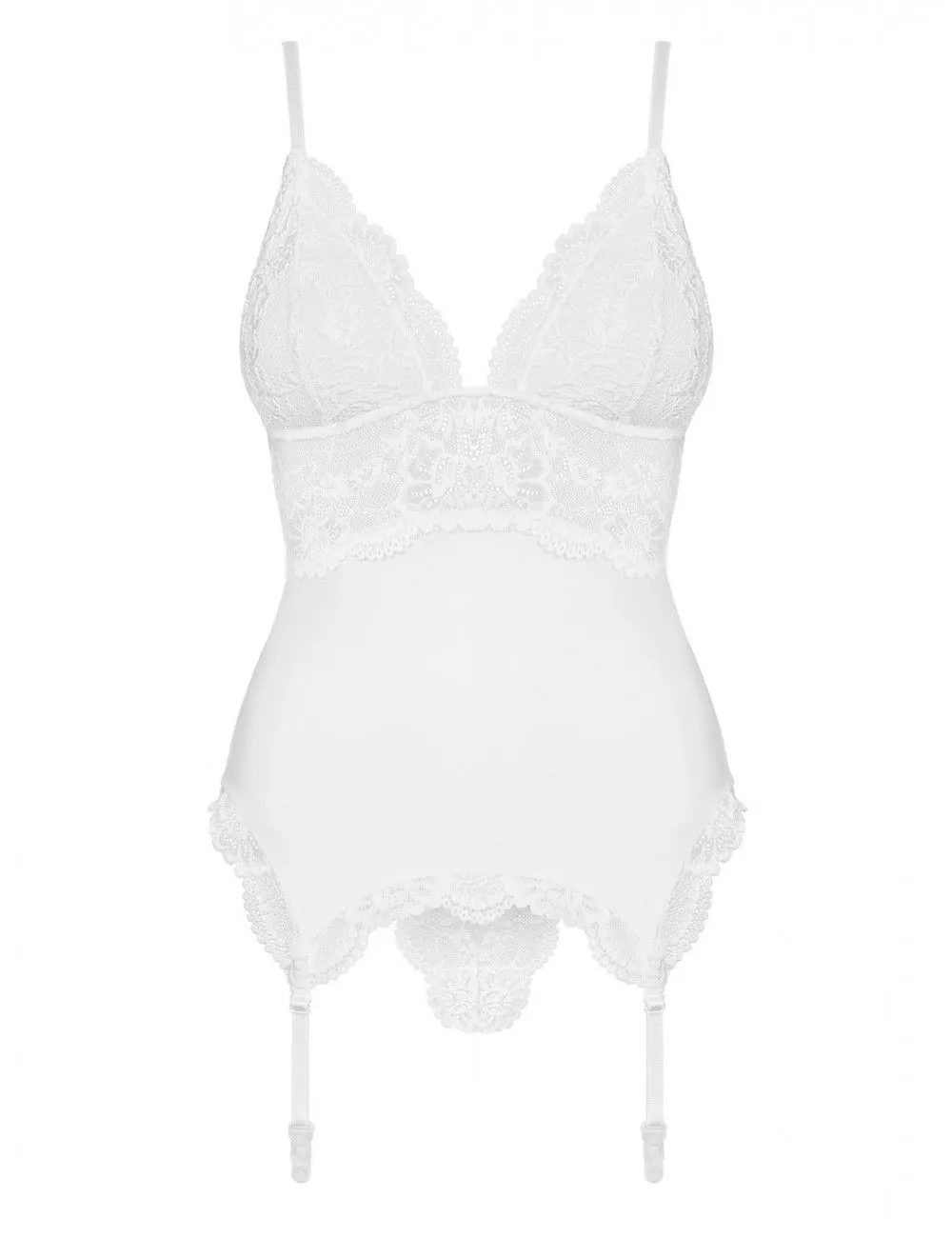 Obsessive Lingerie Guêpière Blanche Corsia Et String OBSESSIVE – Image 5
