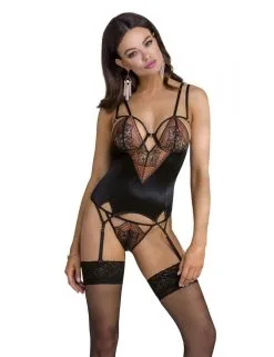 Guêpière Dentelle Et Satin Mirella Casmir