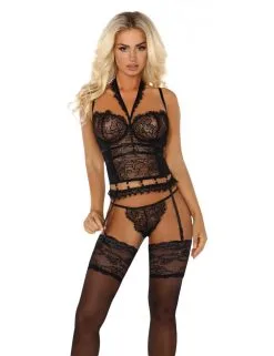 Guêpière En Dentelle Noir Mailys Beauty Night