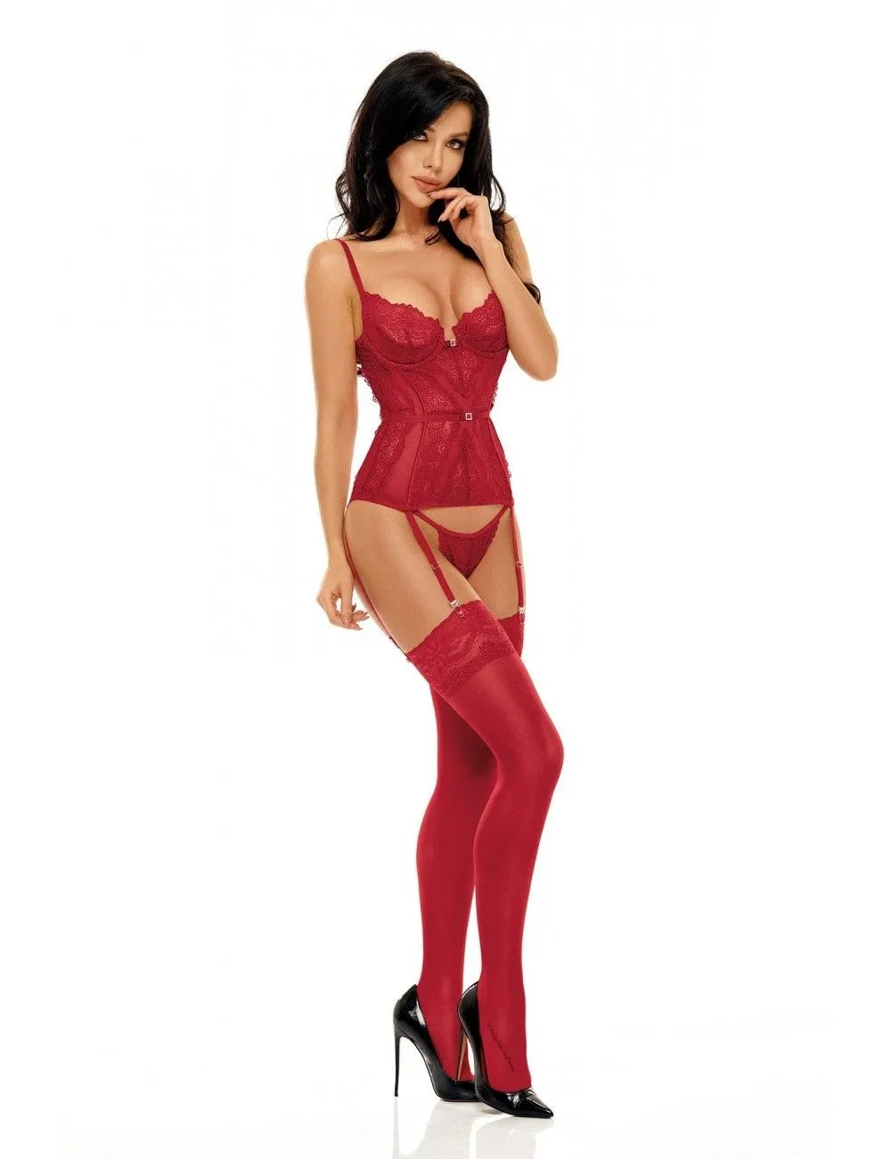 Guêpière Et String Cerise Ravenna Beauty Night – Image 4