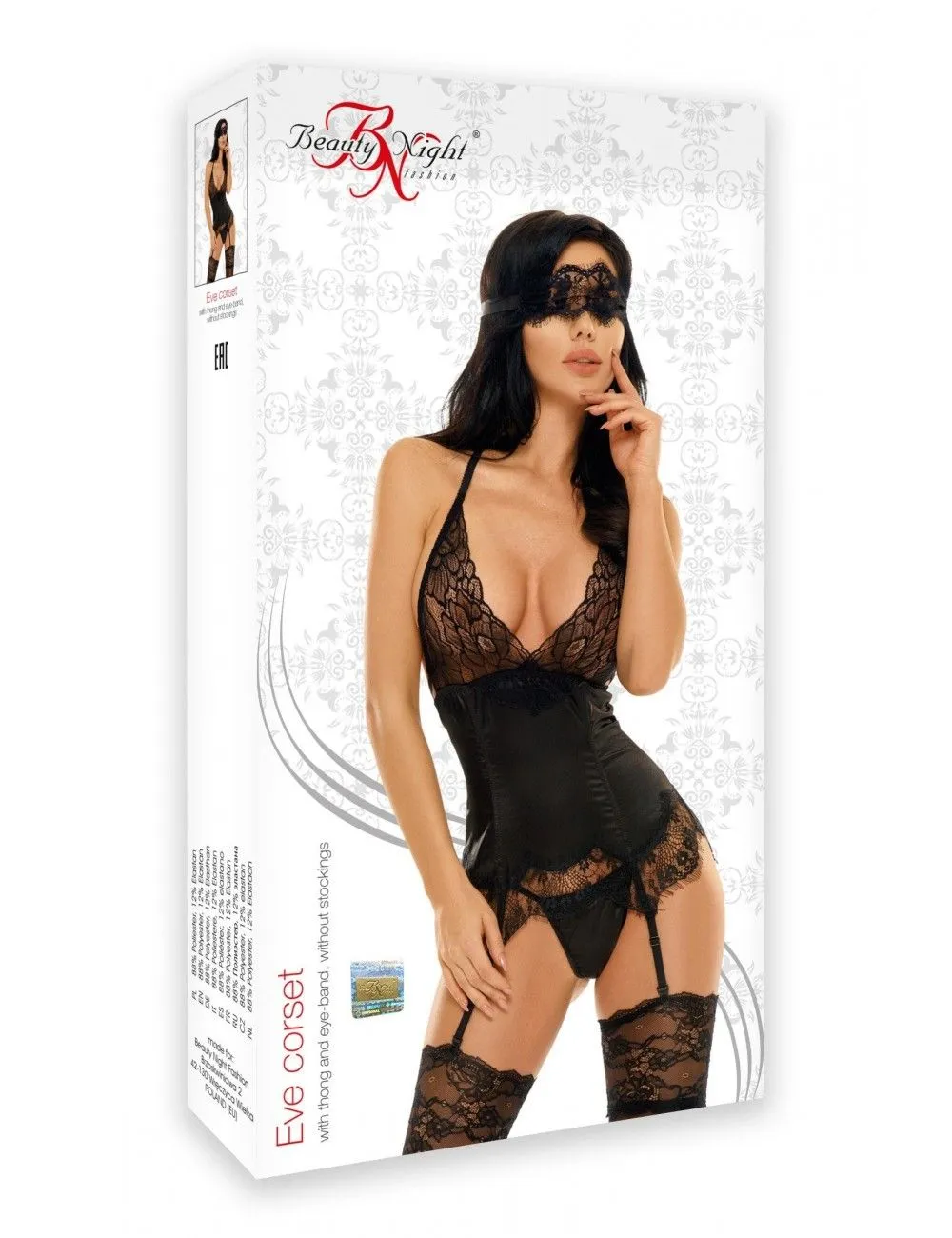 Guêpière Et String Noir Eve Beauty Night – Image 7