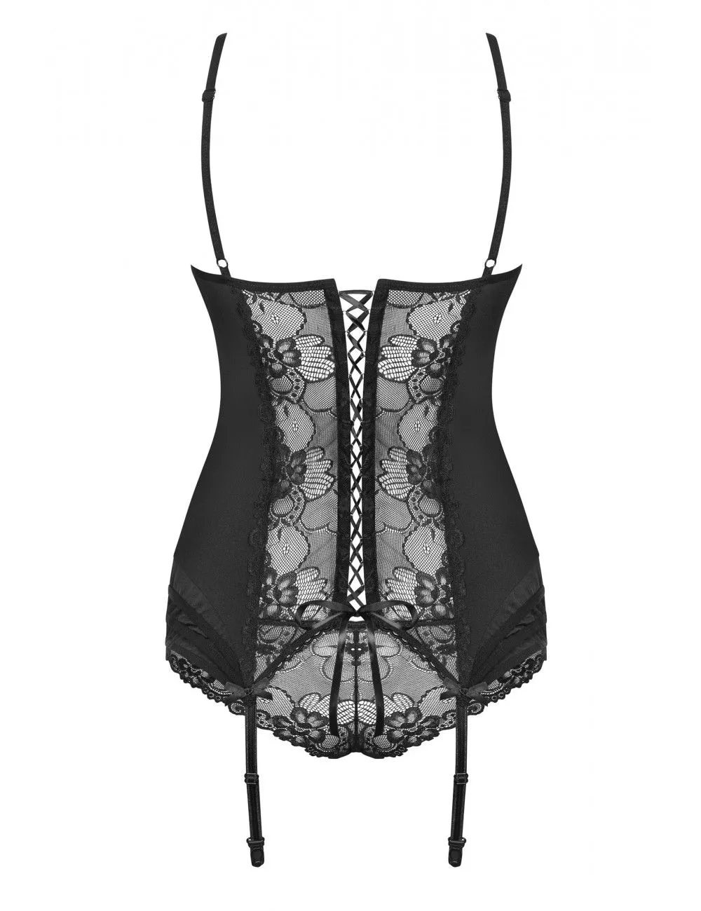 Obsessive Lingerie Guêpière Et String Noir Heartina Obsessive – Image 4