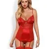 Obsessive Lingerie Guêpière Et String Rouge Lovica OBSESSIVE