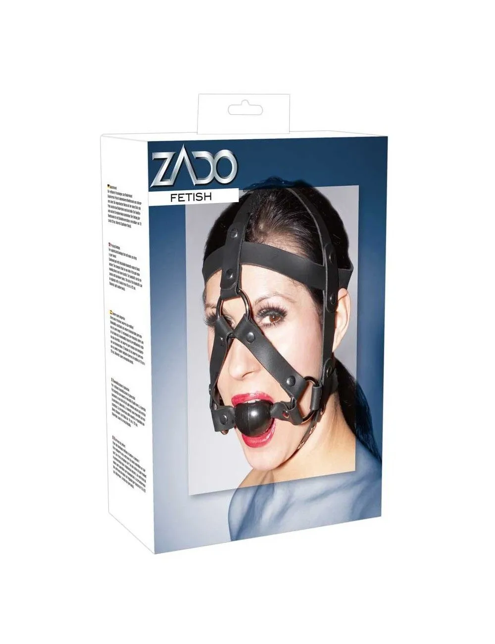 Harnais De Tête En Cuir Avec Baillon ZADO – Image 2