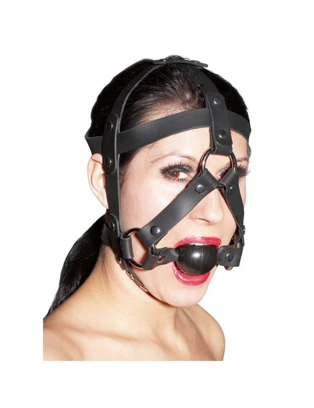 Harnais De TĂŞte En Cuir Avec Baillon ZADO