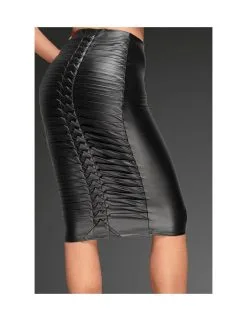 Jupe Wetlook Longue Noir Handmade