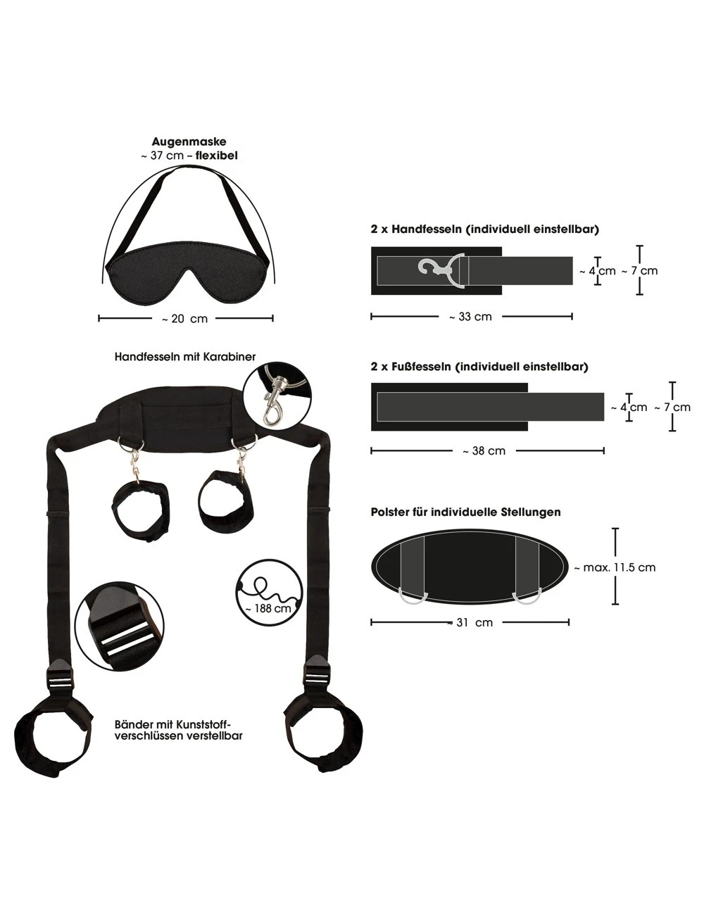 Bad Kitty Kit Retenue Combiné Noir Bondage – Image 9