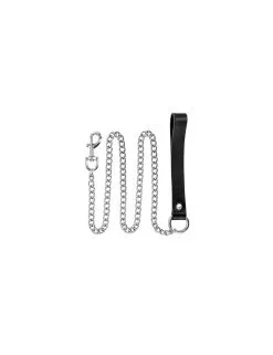 Fetish Tentation Laisse Métal Poignée Cuir 115cm Fetish Premium