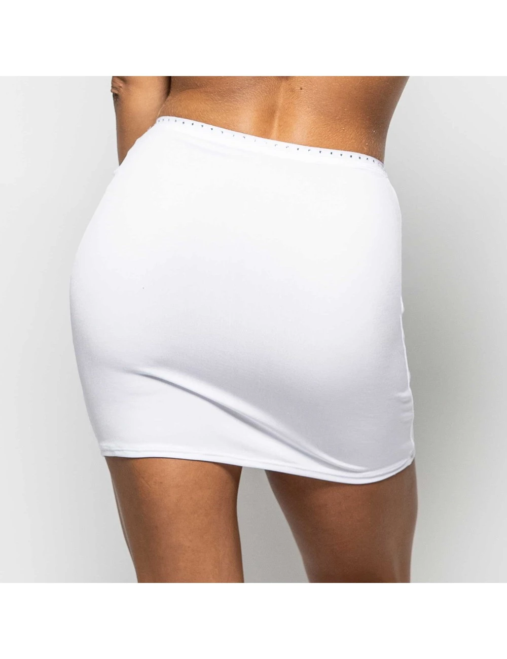 Mini Jupe Lila Lycra Blanc PATRICE CATANZARO – Image 3