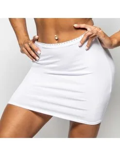 Mini Jupe Lila Lycra Blanc PATRICE CATANZARO