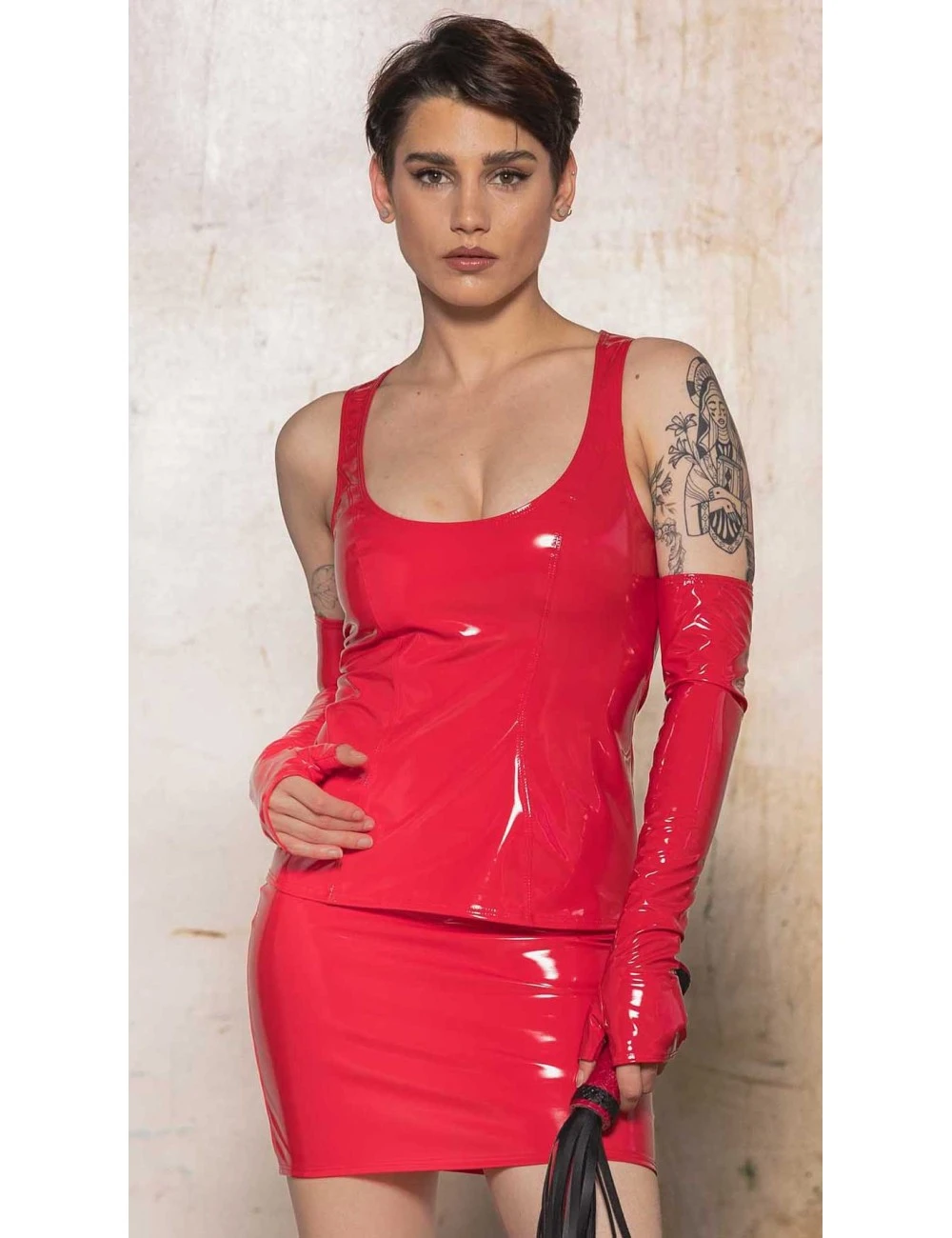 Mitaines Pouce Vinyle Rouge PATRICE CATANZARO