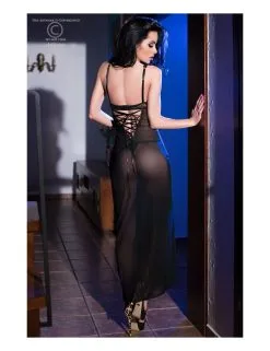 Nuisette Longue Transparente Tulle Souple Chilirose