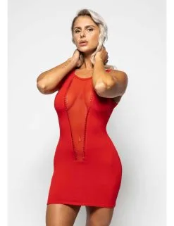 Patrice Catanzaro Robe Courte Lycra Rouge Ophelia CATANZARO