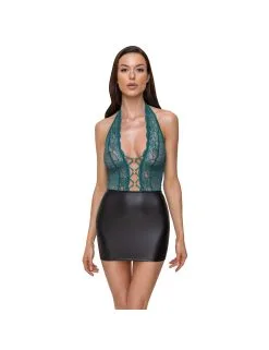 Cottelli Collection Robe Décolleté Courte Moulante Bi Colore