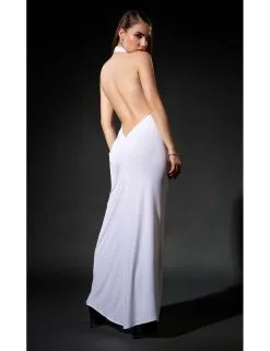 Patrice Catanzaro Robe Longue Blanche Lycra Mina CATANZARO
