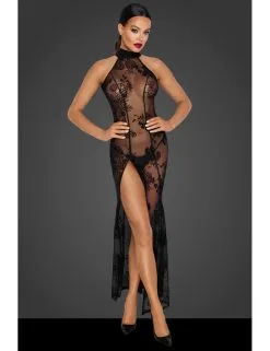 Robe Longue F239 Noir Handmade