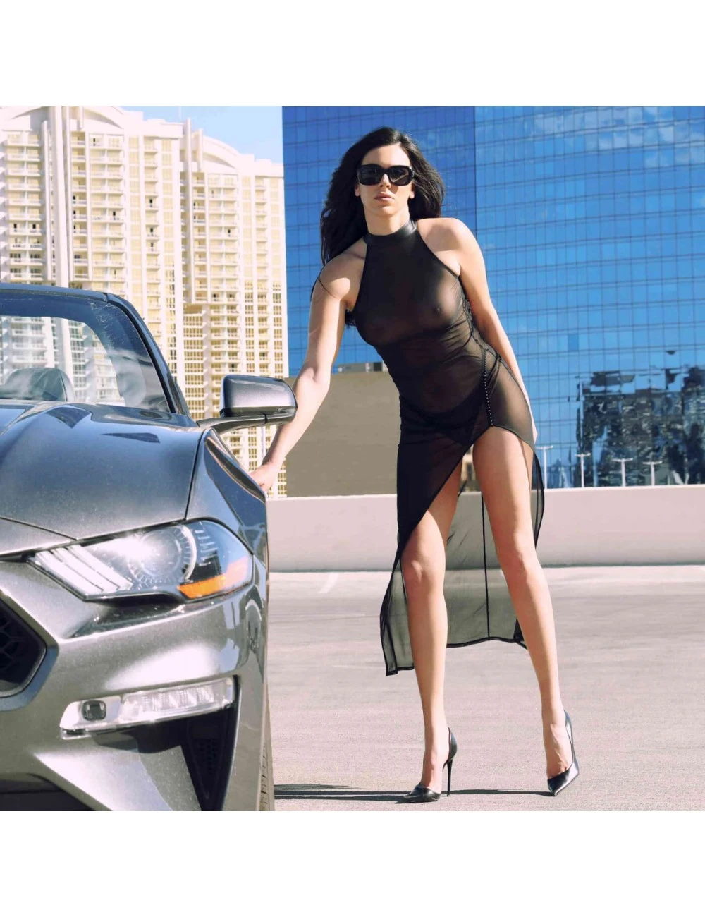 Patrice Catanzaro Robe Longue Résille Poussy Cat CATANZARO – Image 4