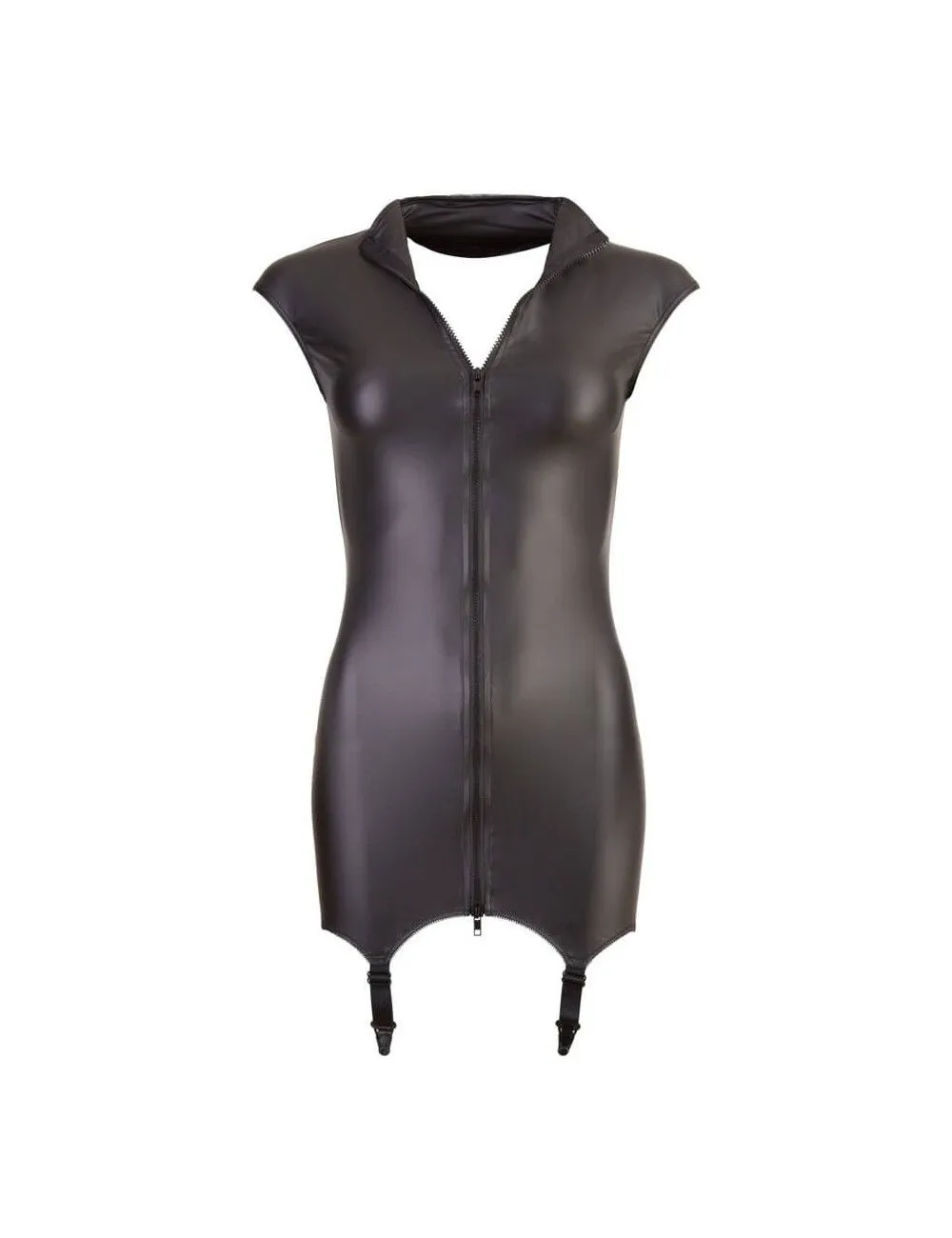 Robe Porte-jarretelles Wetlook Noir Cottelli Collection – Image 4