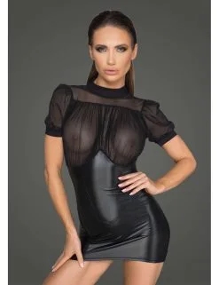 Robe Semi-transparente Rebellious Noir Handmade