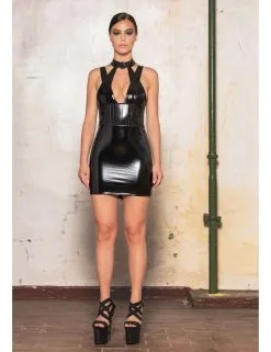 Patrice Catanzaro Robe Vinyle Noir Orage