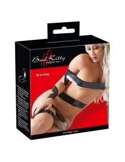 Ruban Noir Pour Jeux De Bondage 18 Mètres Bad Kitty