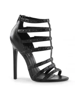 Pleaser USA Shoes Sandales Brides Talons Hauts Noires Mat Pleaser