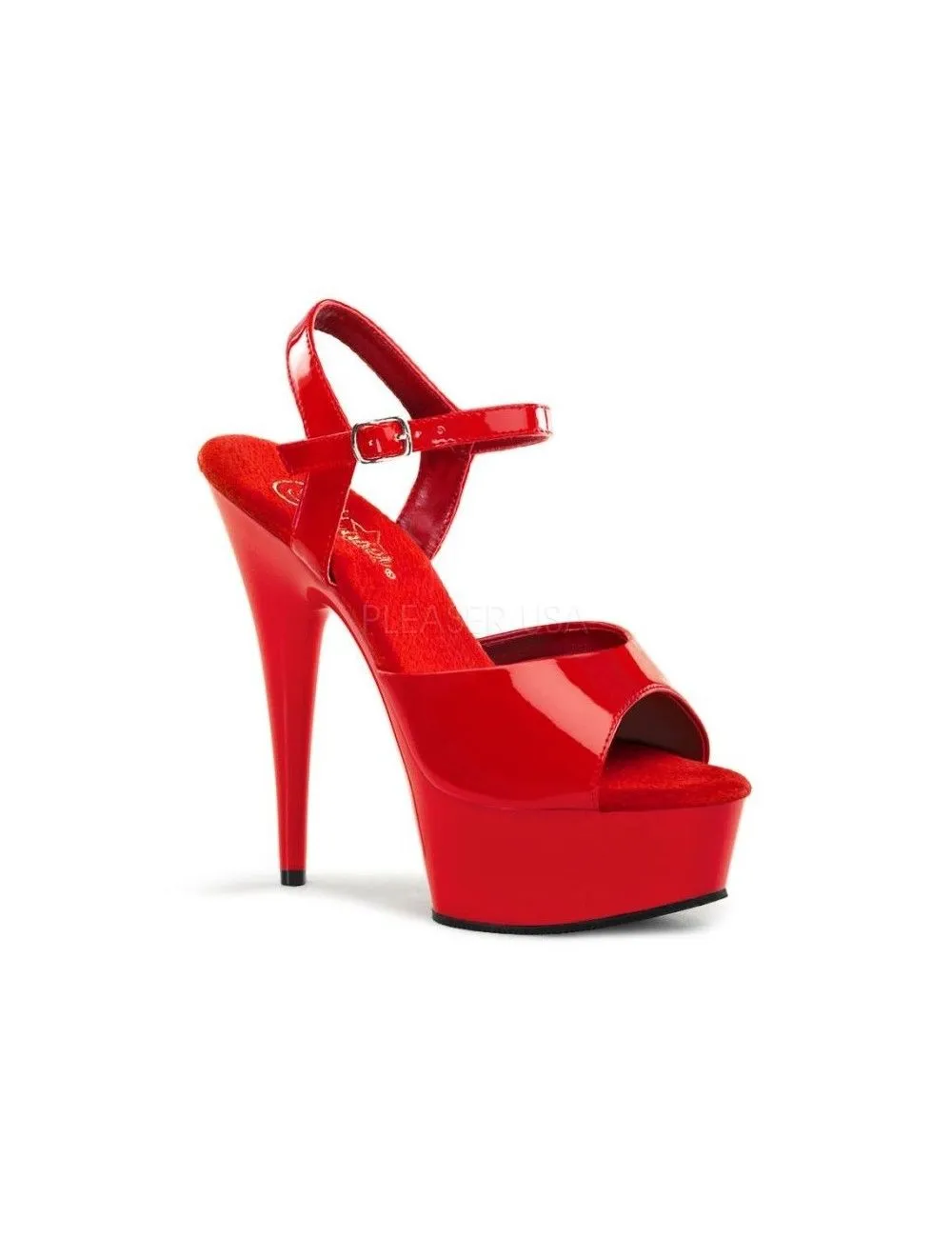 Pleaser USA Shoes Sandales Charme Talon Haut Rouge PLEASER