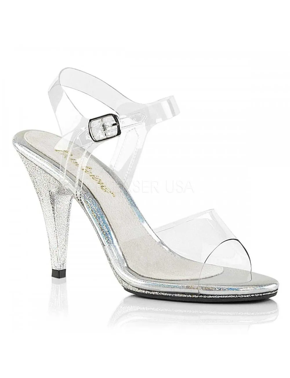 Pleaser USA Shoes Sandales Chic Transparentes Et Brillante PLEASER