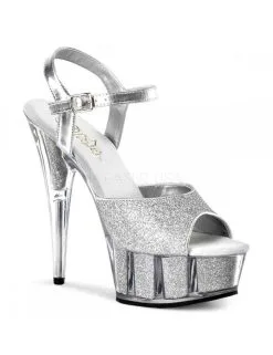 Pleaser USA Shoes Sandales Fun Et Paillète Argent PLEASER