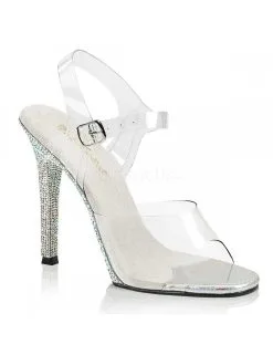 Pleaser USA Shoes Sandales Gala Transparente Strass Talon Haut Pleaser