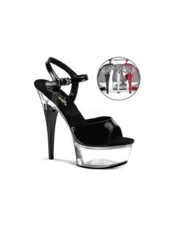 Pleaser USA Shoes Sandales Glamourissime Noir Transparent PLEASER
