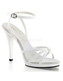 Pleaser USA Shoes Sandales Icône Blanc Brillant PLEASER