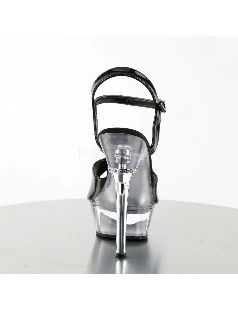 Pleaser USA Shoes Sandales Noir Vernis Allure 609 – Image 4