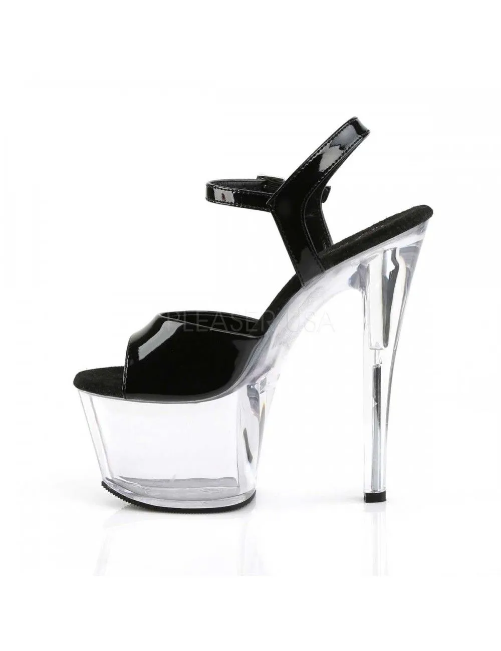 Pleaser USA Shoes Sandales Noires Plateforme Haut Talon Sky Pleaser – Image 3
