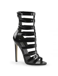 Pleaser USA Shoes Sandales Noirs Vernis Talons Hauts Sexy Pleaser