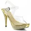 Pleaser USA Shoes Sandales Or Et Strass PLEASER