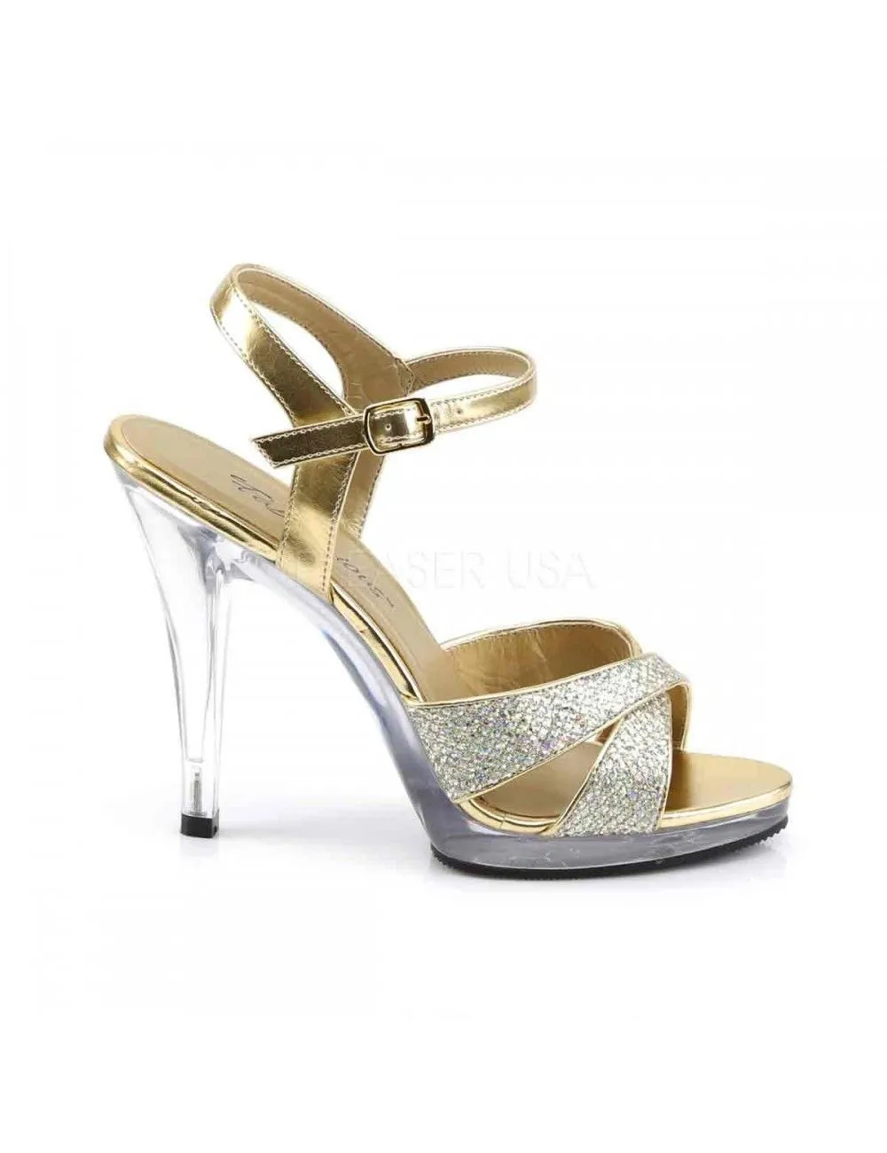 Pleaser USA Shoes Sandales Paillettes & Or PLEASER – Image 5