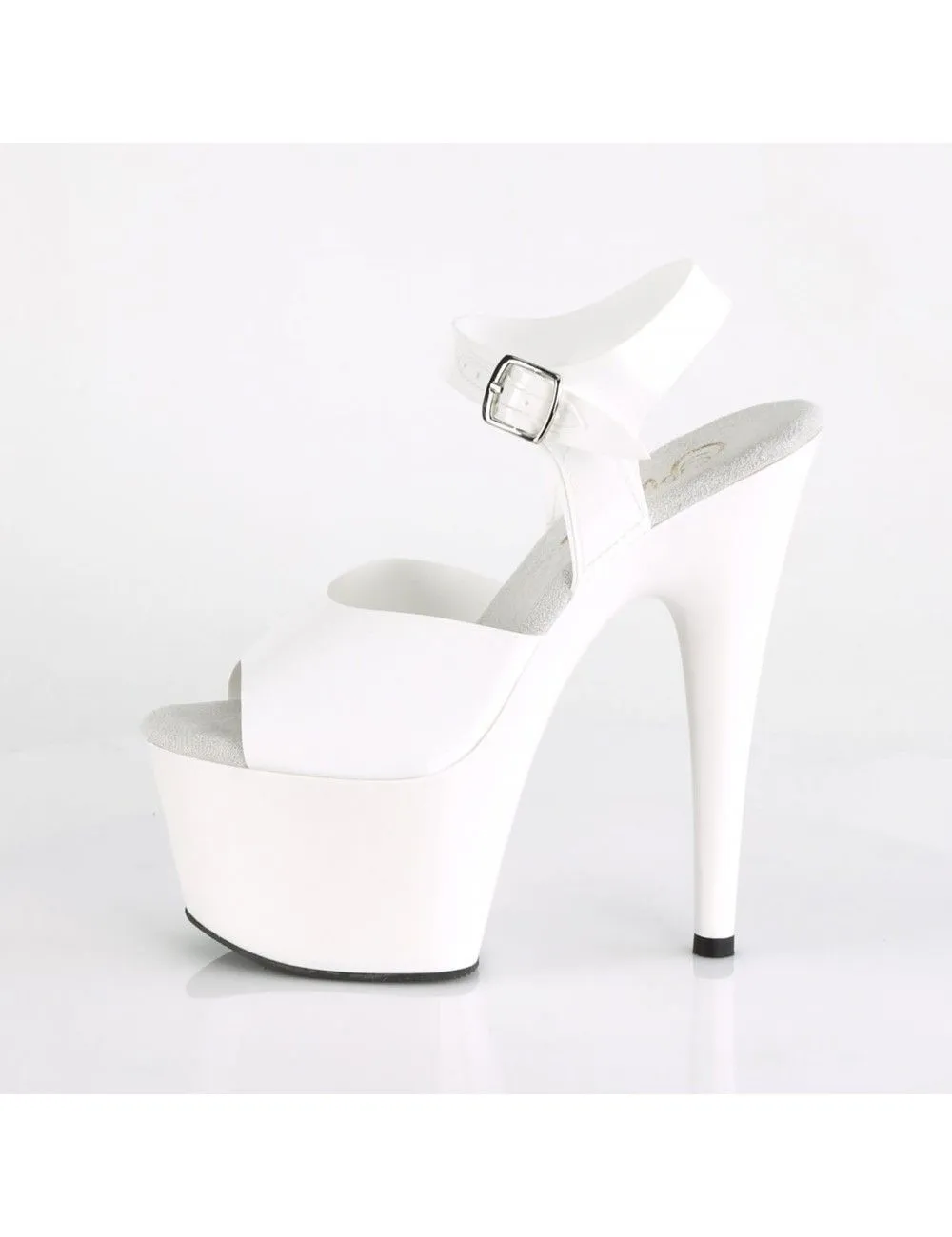 Pleaser USA Shoes Sandales Plateforme Adore 708N Blanc Vernis Pleaser – Image 3