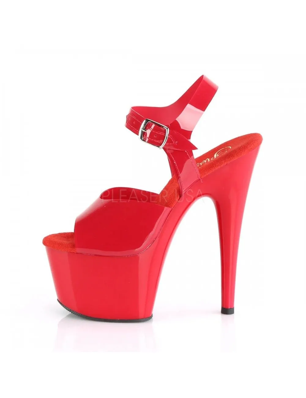 Pleaser USA Shoes Sandales Plateforme Adore 708N Rouge – Image 3