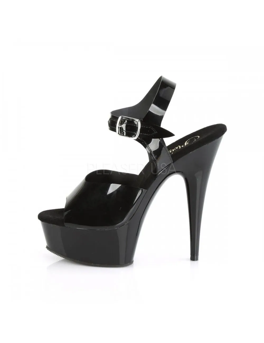 Pleaser USA Shoes Sandales Plateforme Delight Noir Brillant PLEASER – Image 3