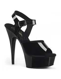 Pleaser USA Shoes Sandales Plateforme Delight Noir Brillant PLEASER